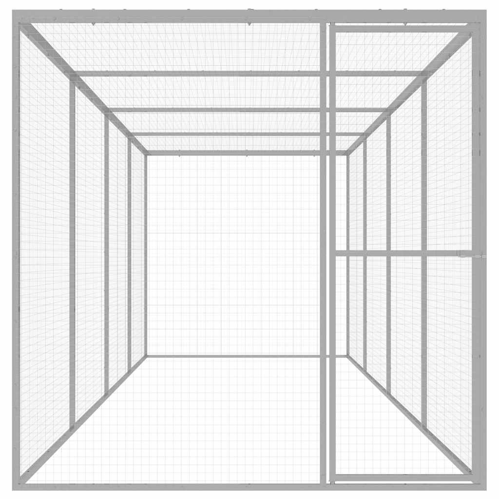 Gabbia per Gatti 6x1,5x1,5 m in Acciaio Zincato vidaXL