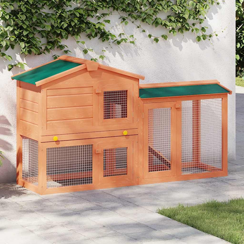 Conigliera all'Aperto Gabbia Animali Piccoli Casetta in Legno vidaXL