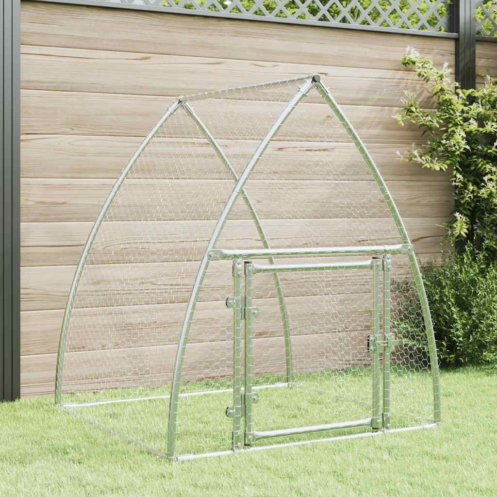 Gabbia per Polli Argento 100x105x120 cm in Acciaio Zincato vidaXL