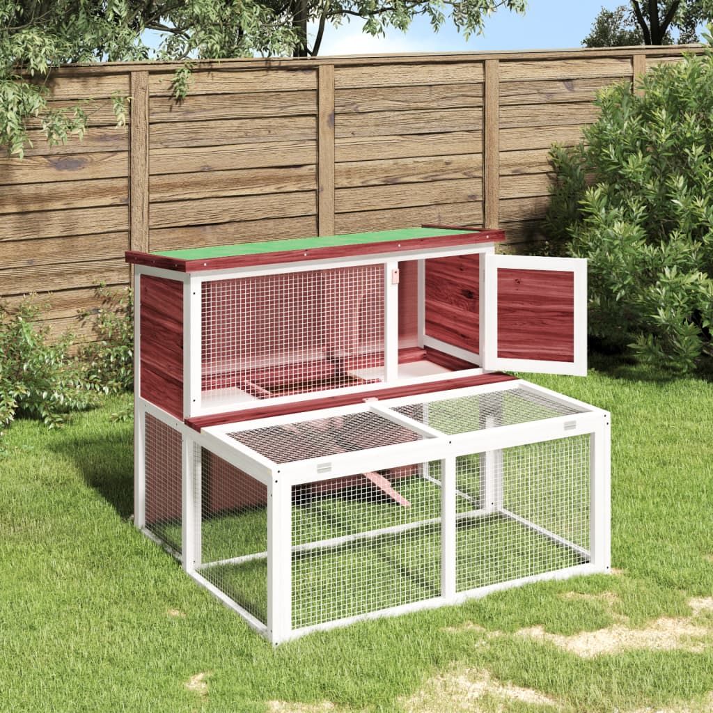 Conigliera Moka 102x90x84,5 cm in Legno Massello di Pino vidaXL