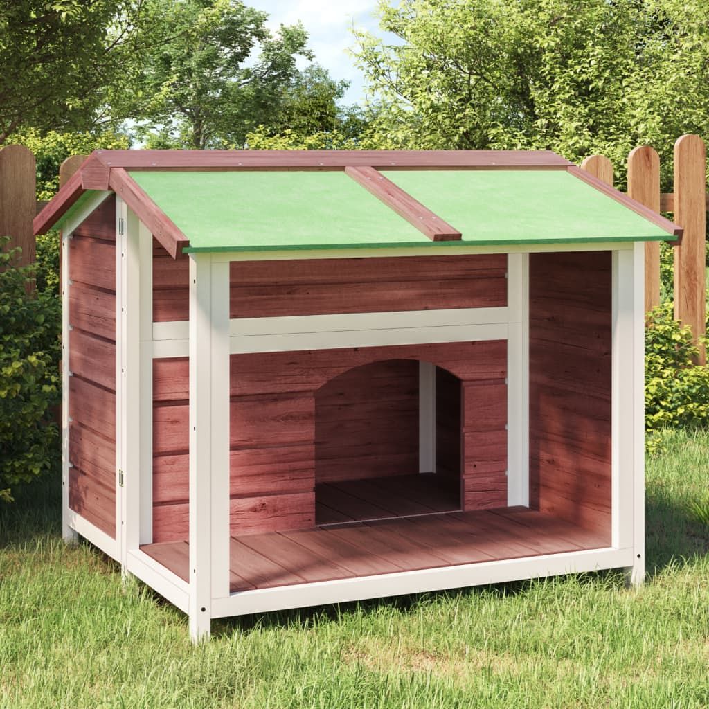 Cuccia per Cani Moka 96x87x80,5 cm in Legno Massello di Pino vidaXL