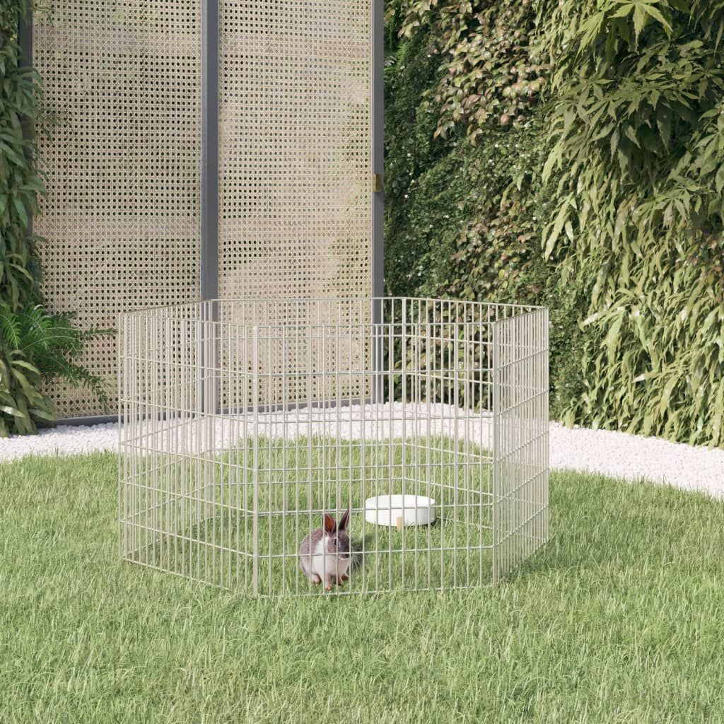 Recinto per Animali Ruspante 6 Pannelli 54x60 cm Ferro Zincato vidaXL