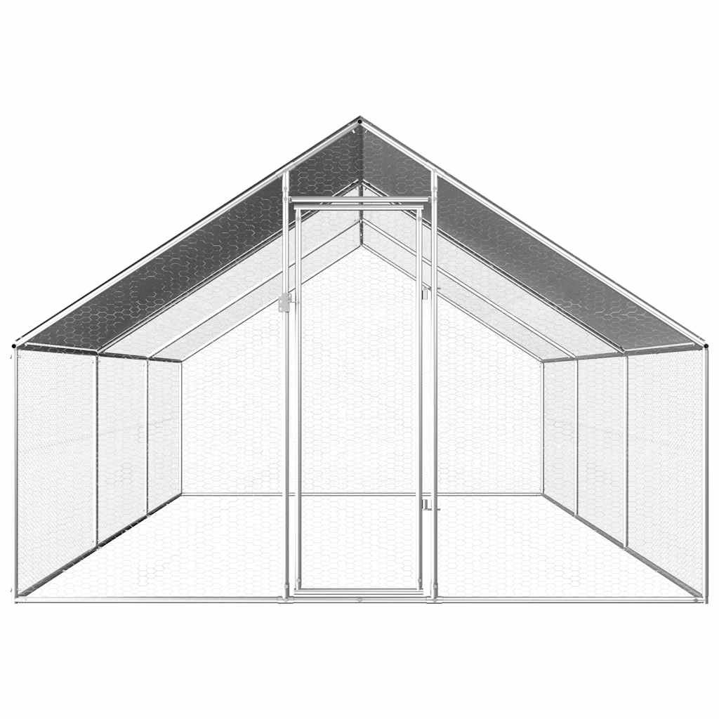Gabbia per Polli da Esterno 2,75x6x1,92m in Acciaio Zincato vidaXL