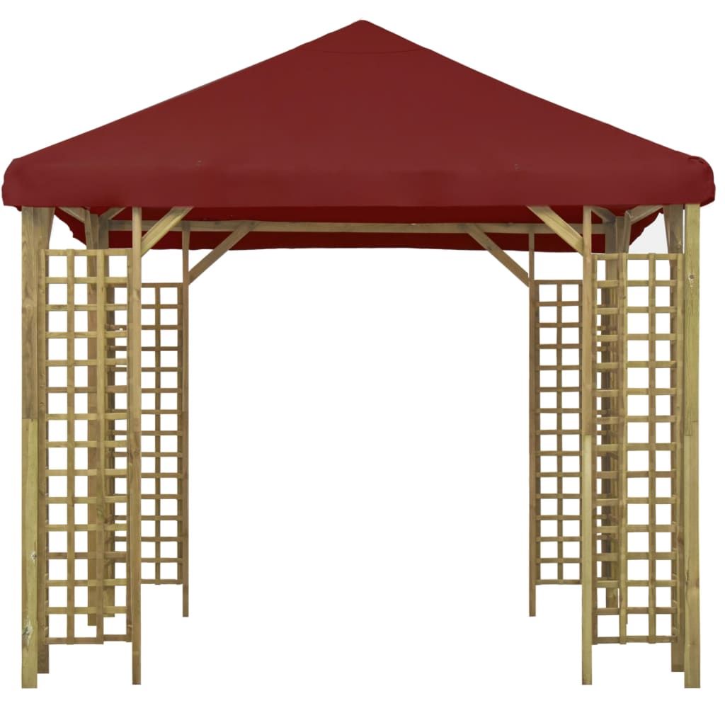 Gazebo 3x3 m Rosso Bordò vidaXL