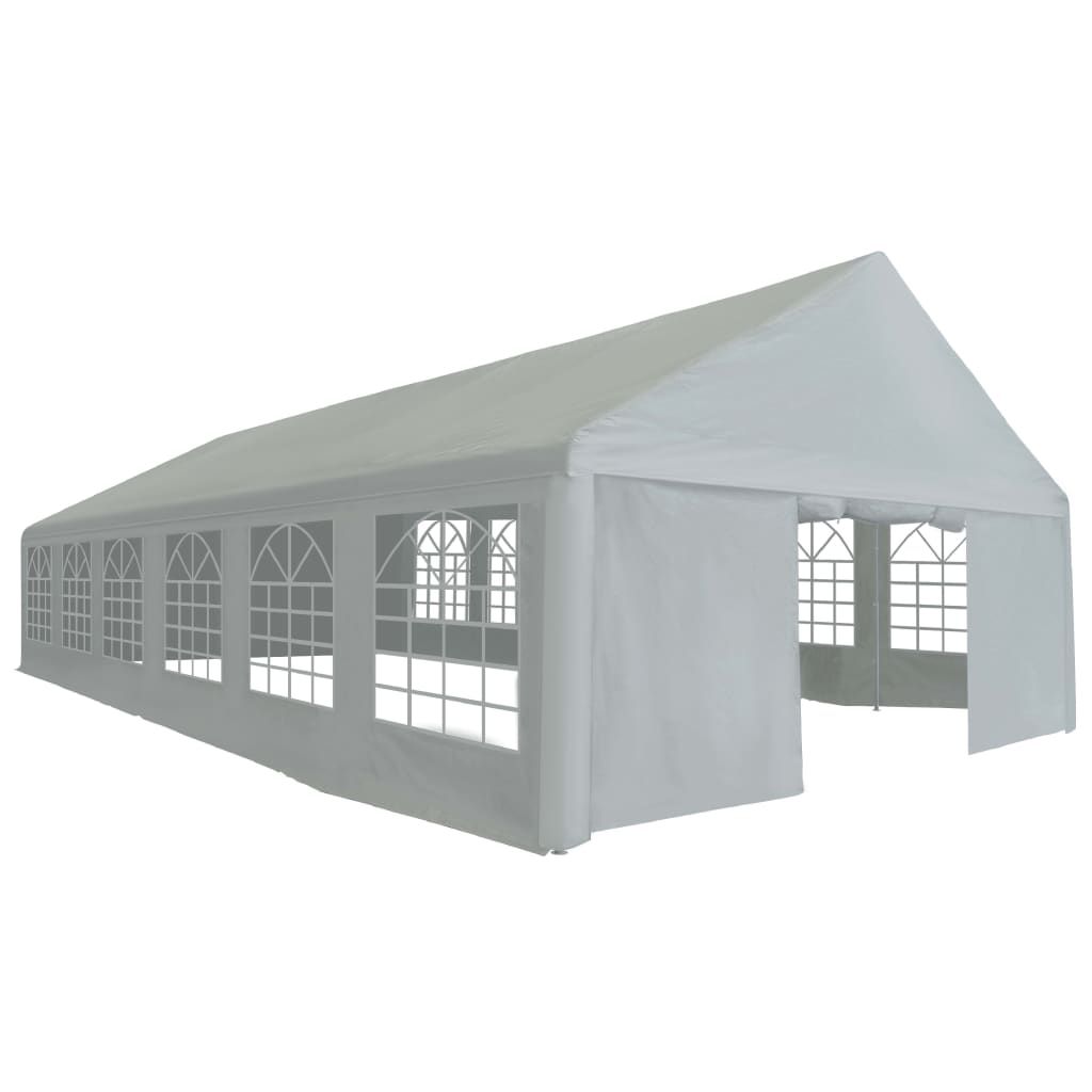 Tendone per Feste in PE 6x12 m Grigio vidaXL