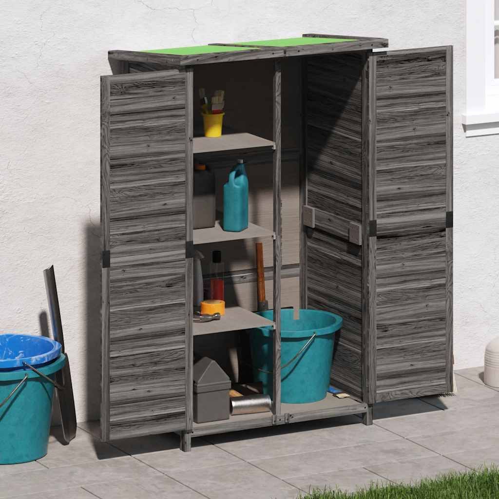 Rimessa da Giardino Grigia 83x57x140 cm Legno Massello di Pino vidaXL