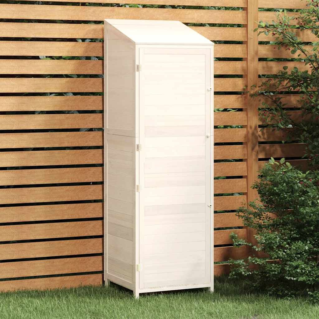Capanno da Giardino Bianco 55x52x174,5 cm Legno Massello Abete vidaXL