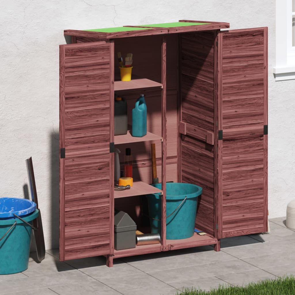 Rimessa da Giardino Moka 83x57x140 cm in Legno Massello di Pino vidaXL