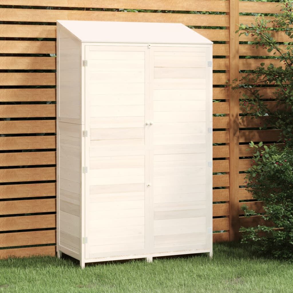 Capanno da Giardino Bianco 102x52x174,5 cm Legno Massello Abete vidaXL