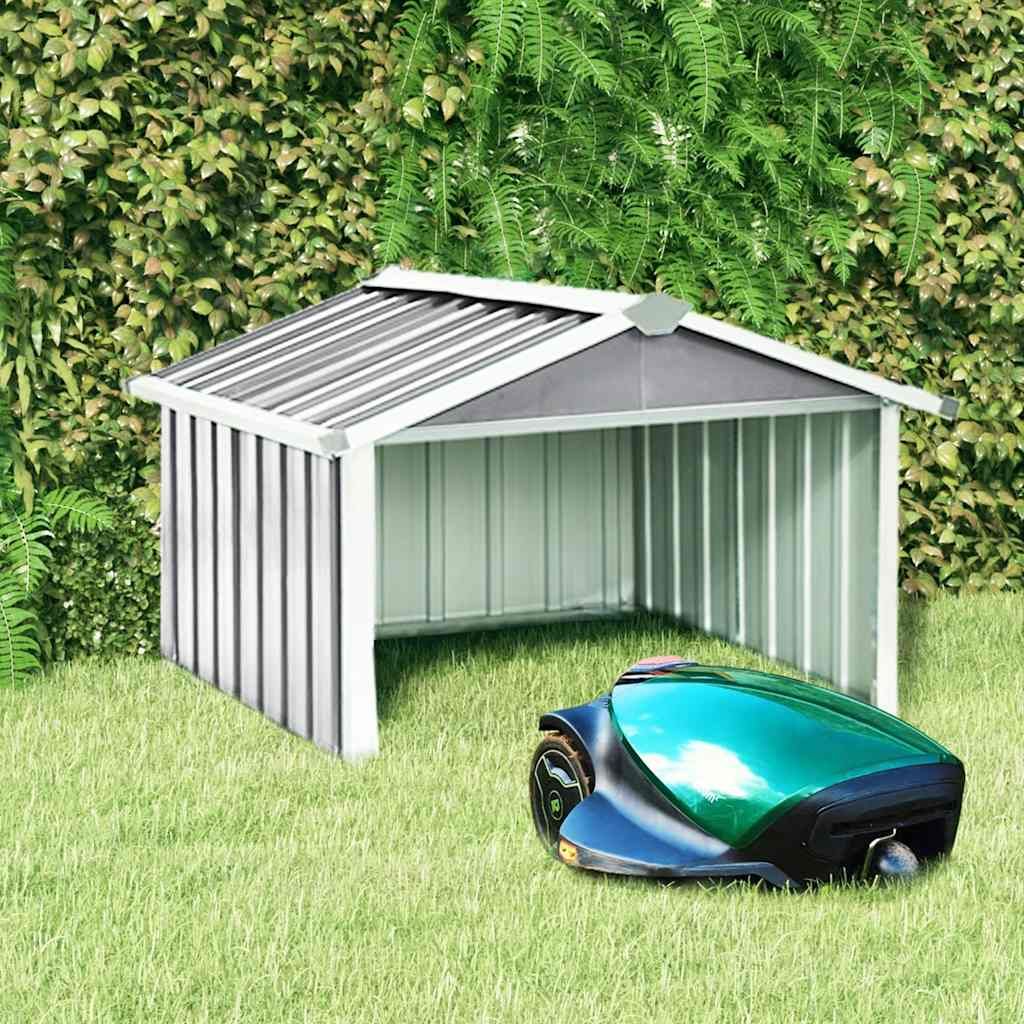 Capanno per Robot Tosaerba 92x97x63 cm Acciaio Zincato Grigio vidaXL