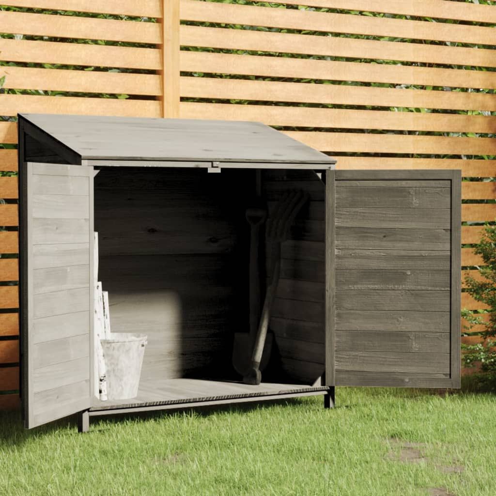 Capanno da Giardino Antracite 102x52x112cm Legno Massello Abete vidaXL
