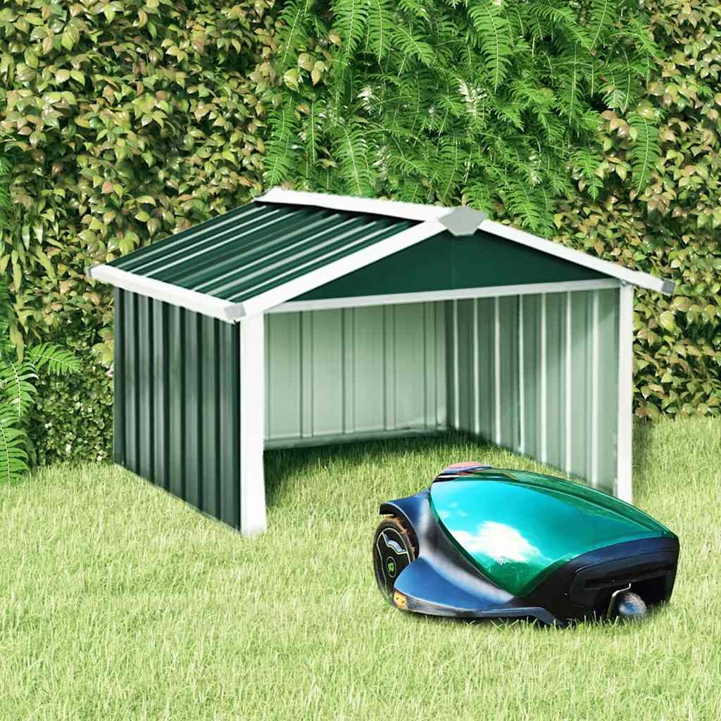 Capanno per Robot Tosaerba 92x97x63 cm Acciaio Zincato Verde vidaXL