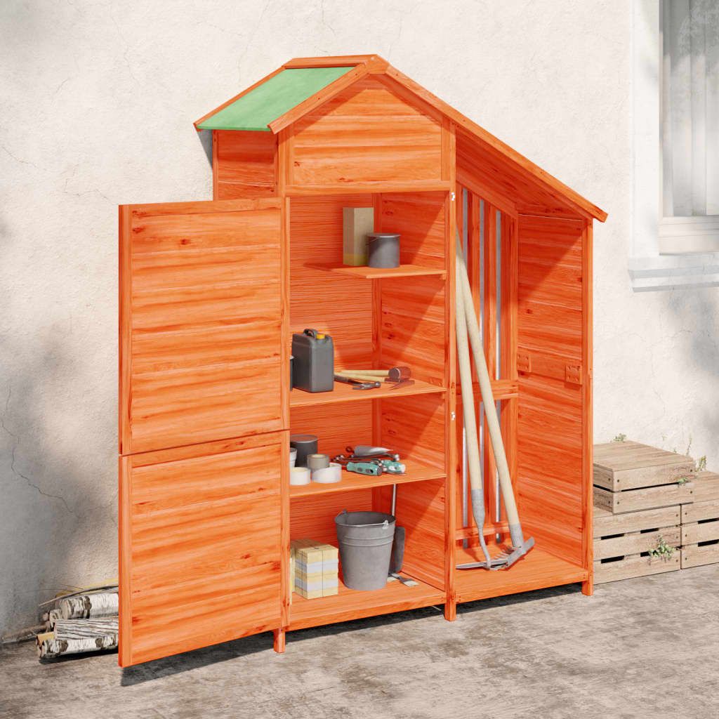 Rimessa da Giardino Marrone 120x53,5x170 cm Legno Massello Pino vidaXL
