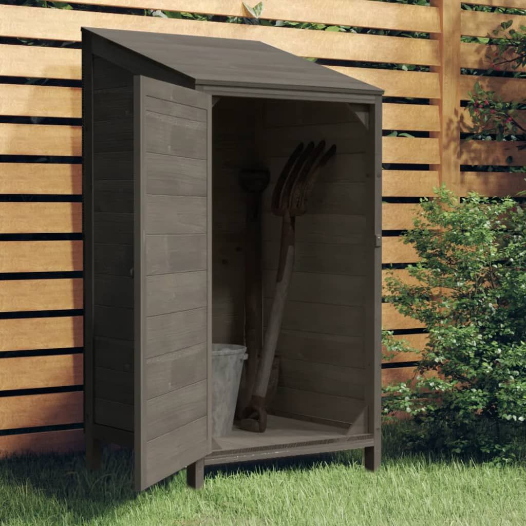 Capanno da Giardino Antracite 55x52x112 cm Legno Massello Abete vidaXL