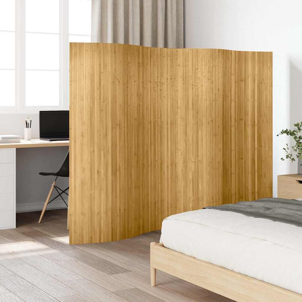 Pannello Divisore per la Stanza in Bambù Naturale Larghezza 250 cm Altezza 165 cm vidaXL