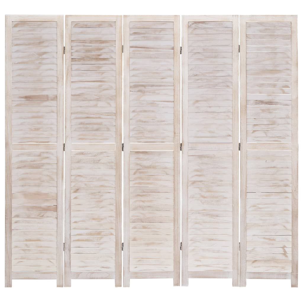 Divisorio a 5 Pannelli 175x165 cm in Legno vidaXL