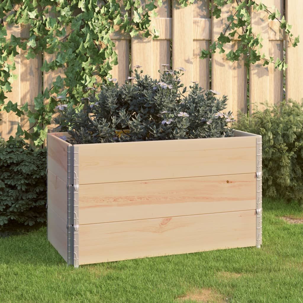 Fioriere Rialzate 3 pz 50x100 cm in Legno Massello di Pino vidaXL