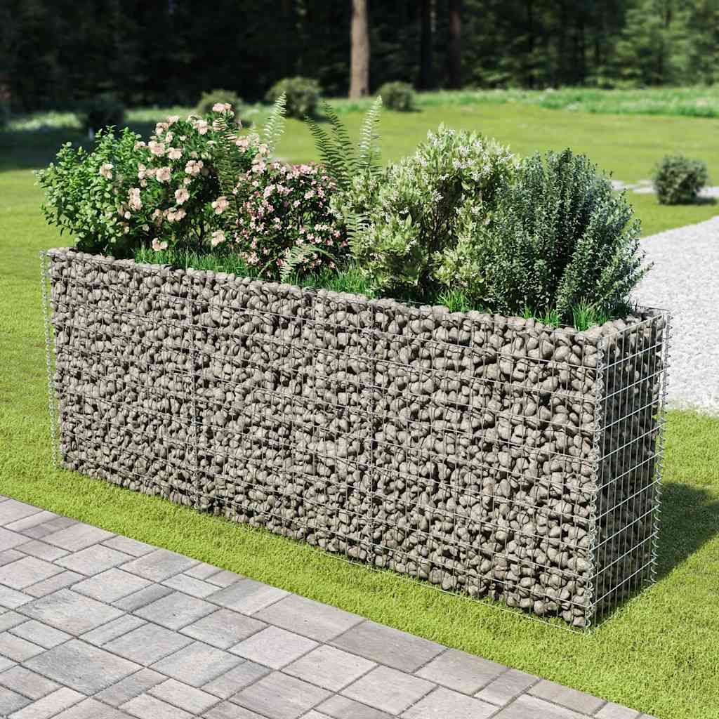Gabbione Letto Rialzato in Acciaio Zincato 270x50x100 cm vidaXL