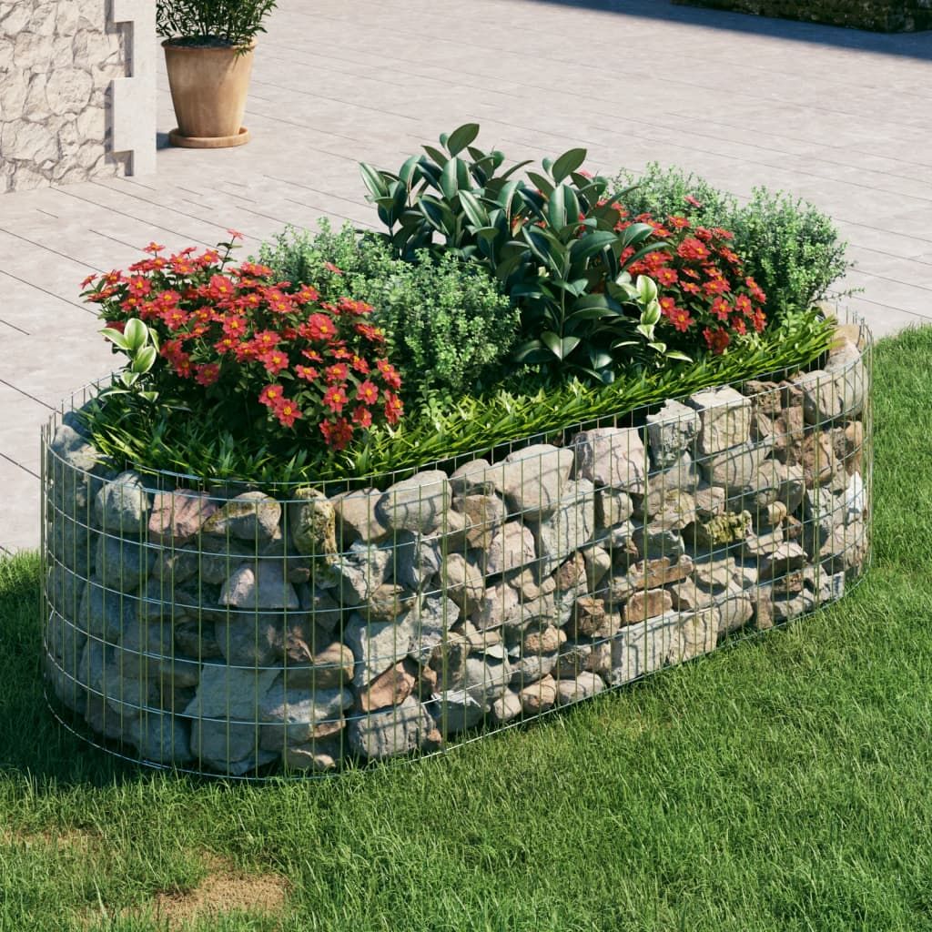 Gabbione con Letto Rialzato in Ferro Zincato 200x100x50 cm vidaXL