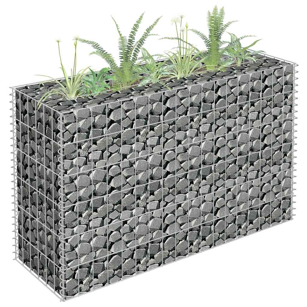 Gabbione Letto Rialzato in Acciaio Zincato 90x30x60 cm vidaXL