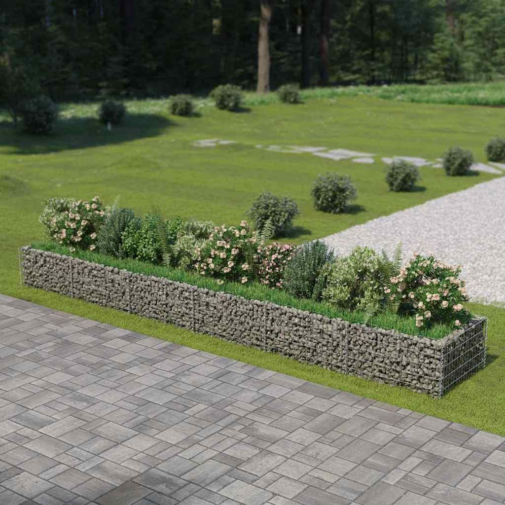 Gabbione Letto Rialzato in Acciaio Zincato 540x90x50 cm vidaXL