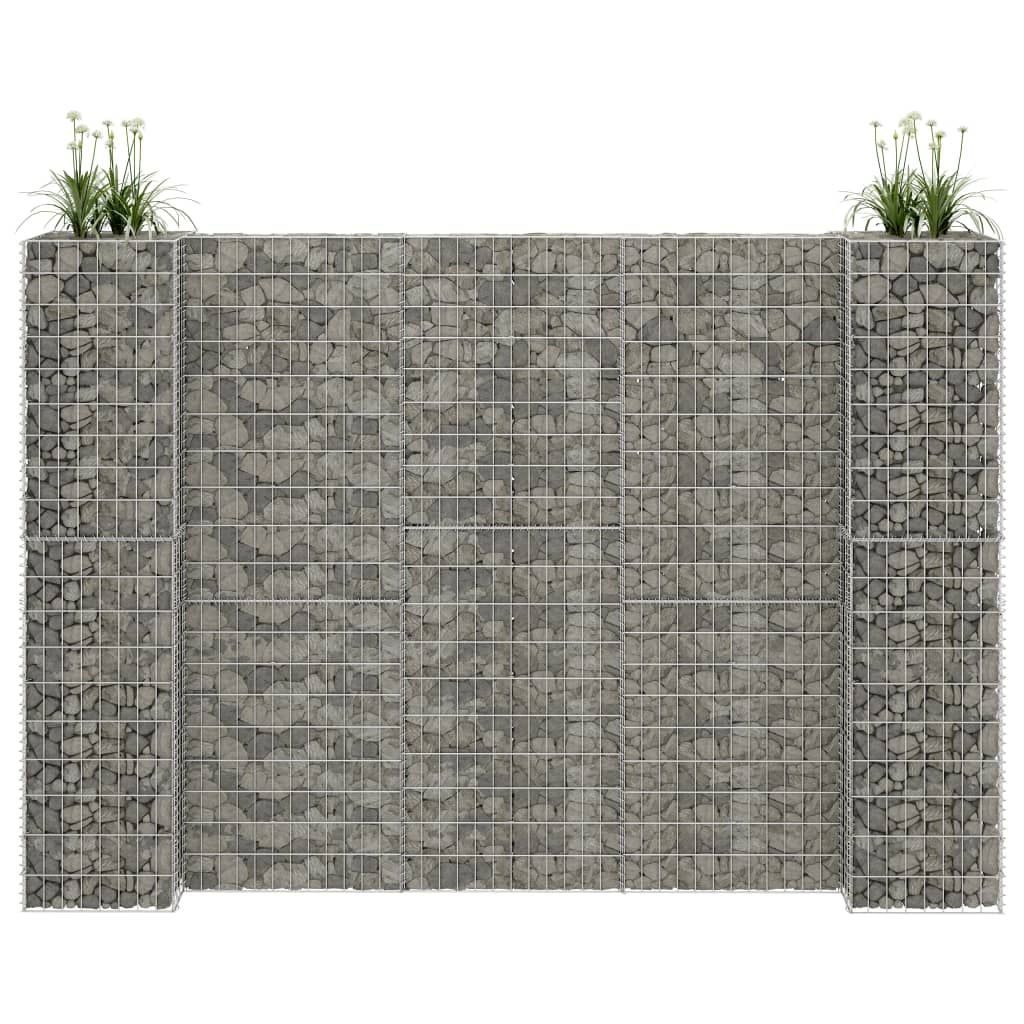Gabbione Fioriera ad "H" in Filo di Acciaio 260x40x180 cm vidaXL