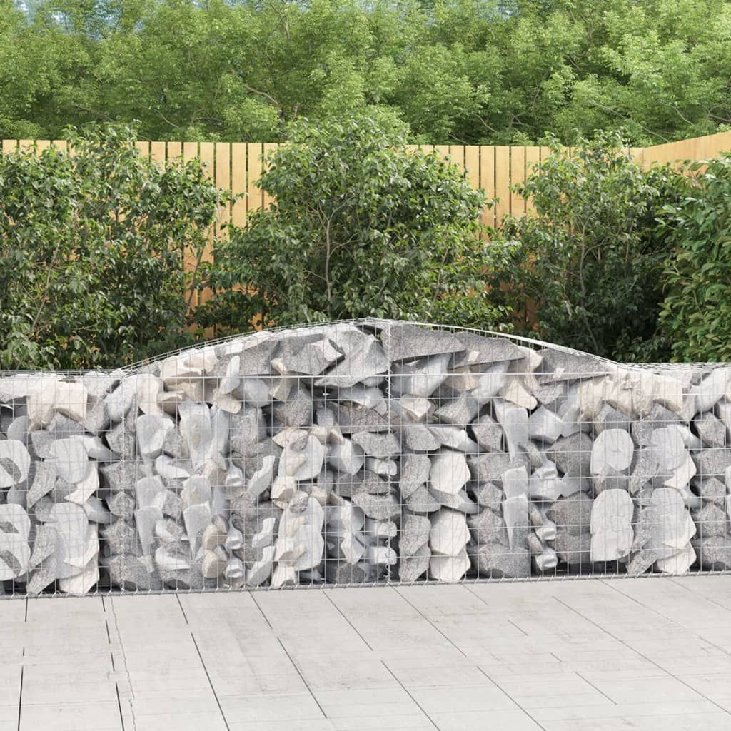 Cesto Gabbione ad Arco 400x50x80/100 cm Ferro Zincato vidaXL
