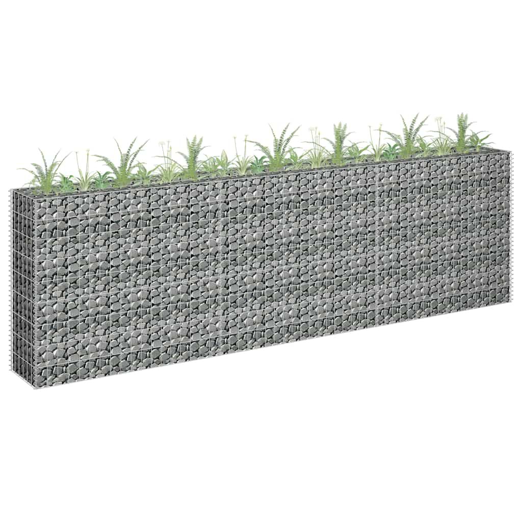 Gabbione Letto Rialzato in Acciaio Zincato 270x30x90 cm vidaXL
