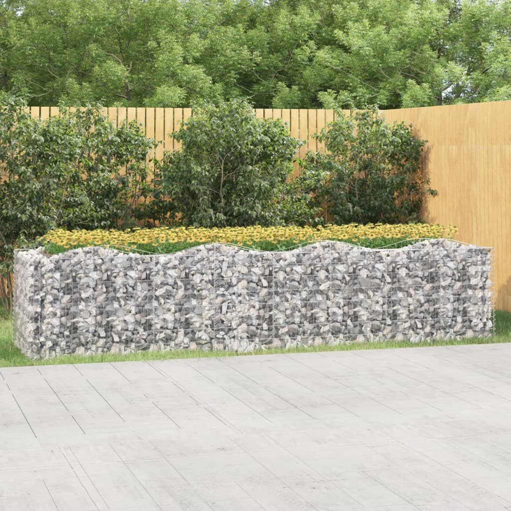 Gabbione ad Arco con Letto Rialzato 400x100x100cm Ferro Zincato vidaXL