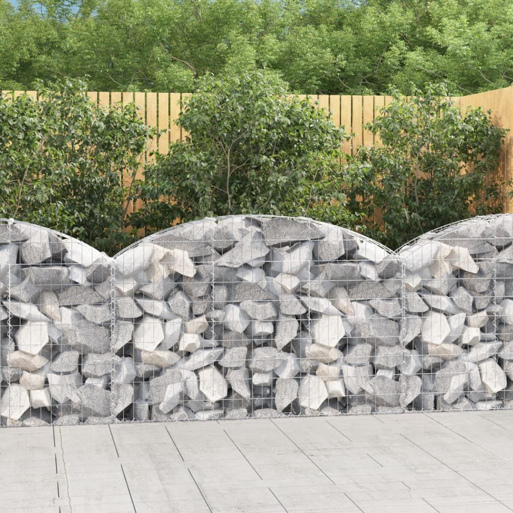 Cesto Gabbione ad Arco 150x30x80/100 cm Ferro Zincato vidaXL