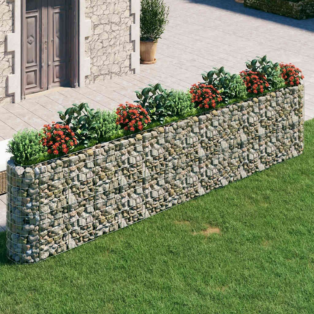 Gabbione con Letto Rialzato in Acciaio Zincato 470x50x100 cm vidaXL