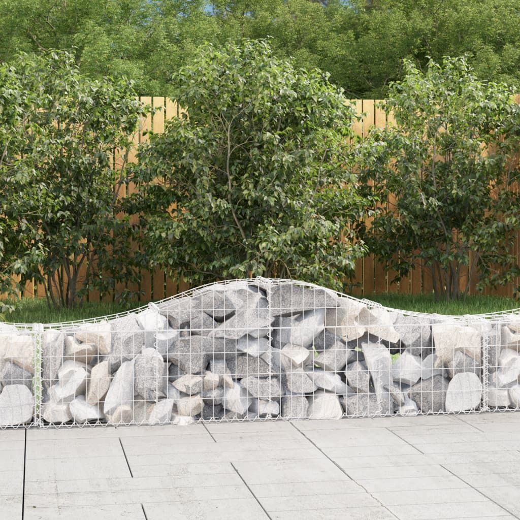 Cesto Gabbione ad Arco 200x30x40/60 cm Ferro Zincato vidaXL