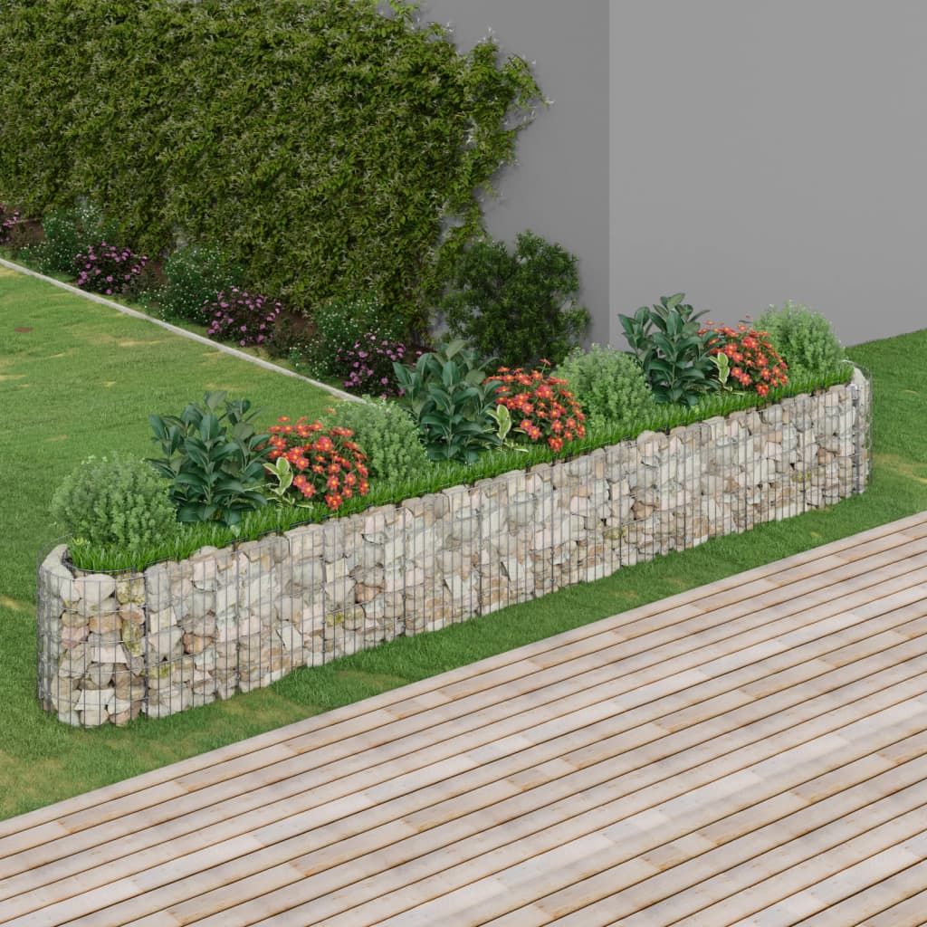 Gabbione con Letto Rialzato in Acciaio Zincato 400x50x50 cm vidaXL