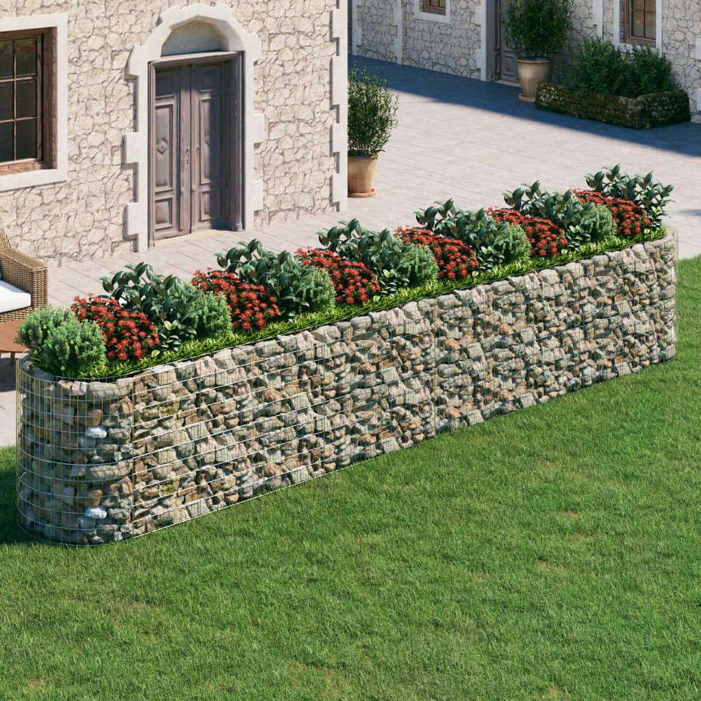 Gabbione con Letto Rialzato in Ferro Zincato 600x100x100 cm vidaXL
