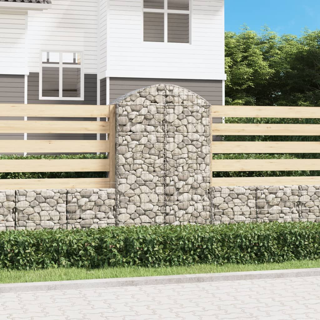 Cesto Gabbione ad Arco 100x50x160/180 cm Ferro Zincato vidaXL