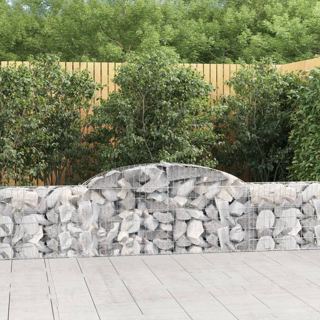 Cesto Gabbione ad Arco 300x30x60/80 cm Ferro Zincato vidaXL