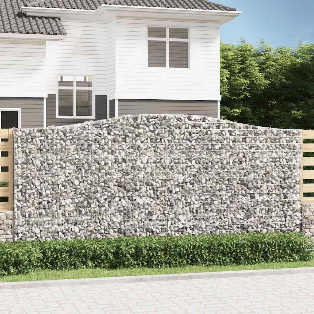 Cesto Gabbione ad Arco 400x50x180/200 cm Ferro Zincato vidaXL