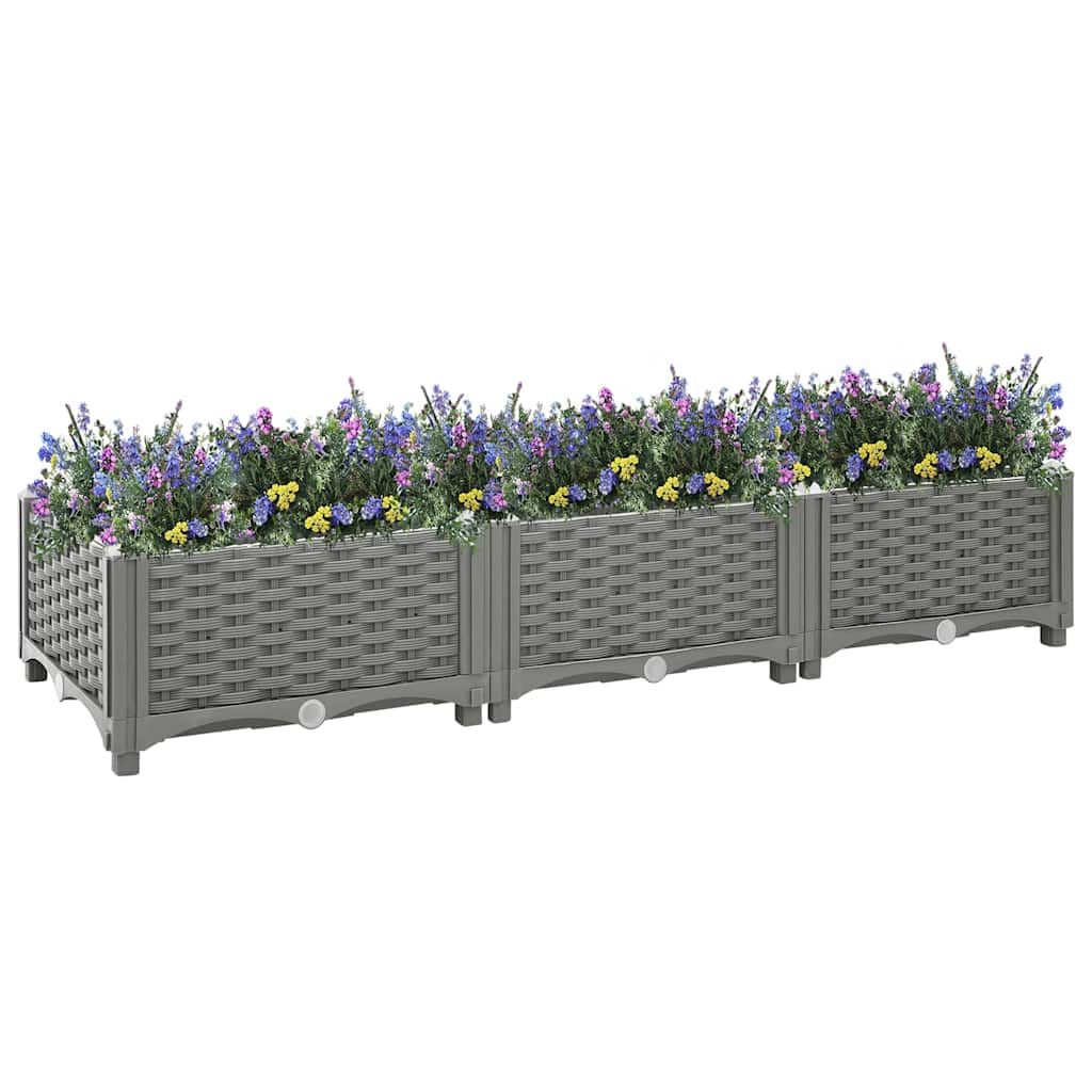 Fioriera Rialzata 120x40x23 cm in Polipropilene vidaXL