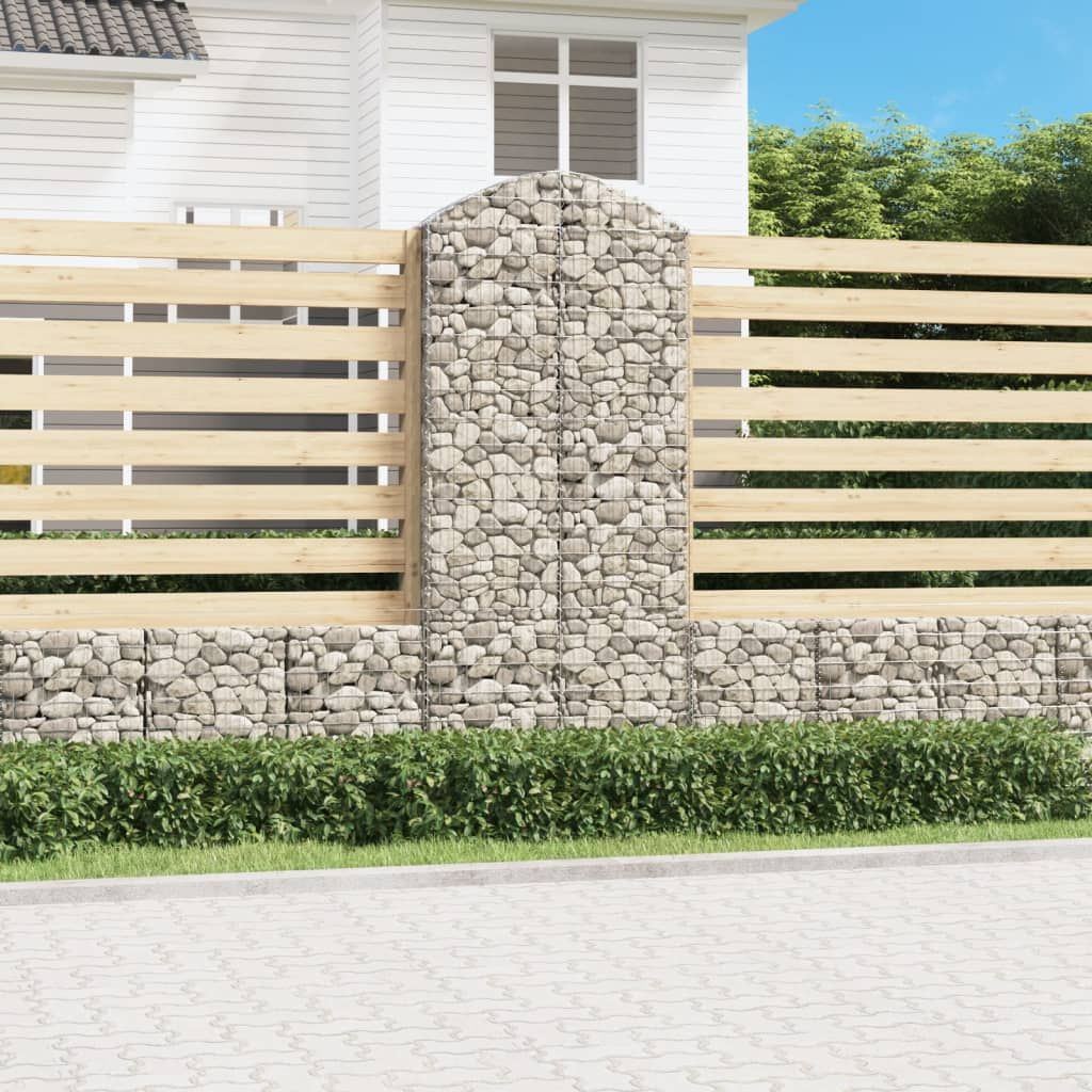 Cesto Gabbione ad Arco 100x30x220/240 cm Ferro Zincato vidaXL