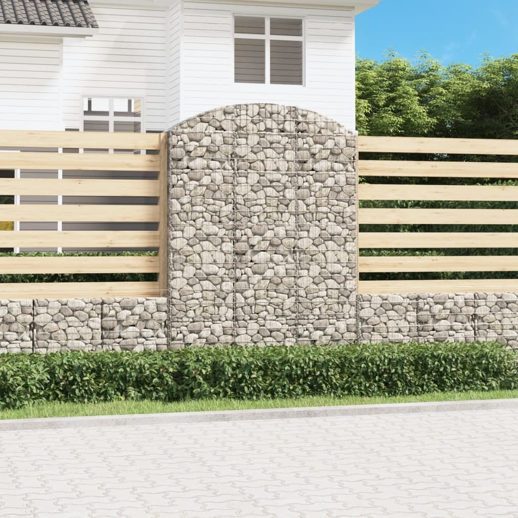 Cesto Gabbione ad Arco 150x30x200/220 cm Ferro Zincato vidaXL
