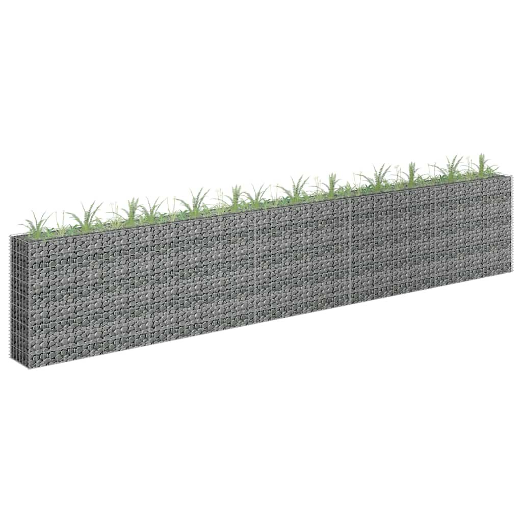Gabbione Letto Rialzato in Acciaio Zincato 450x30x90 cm vidaXL