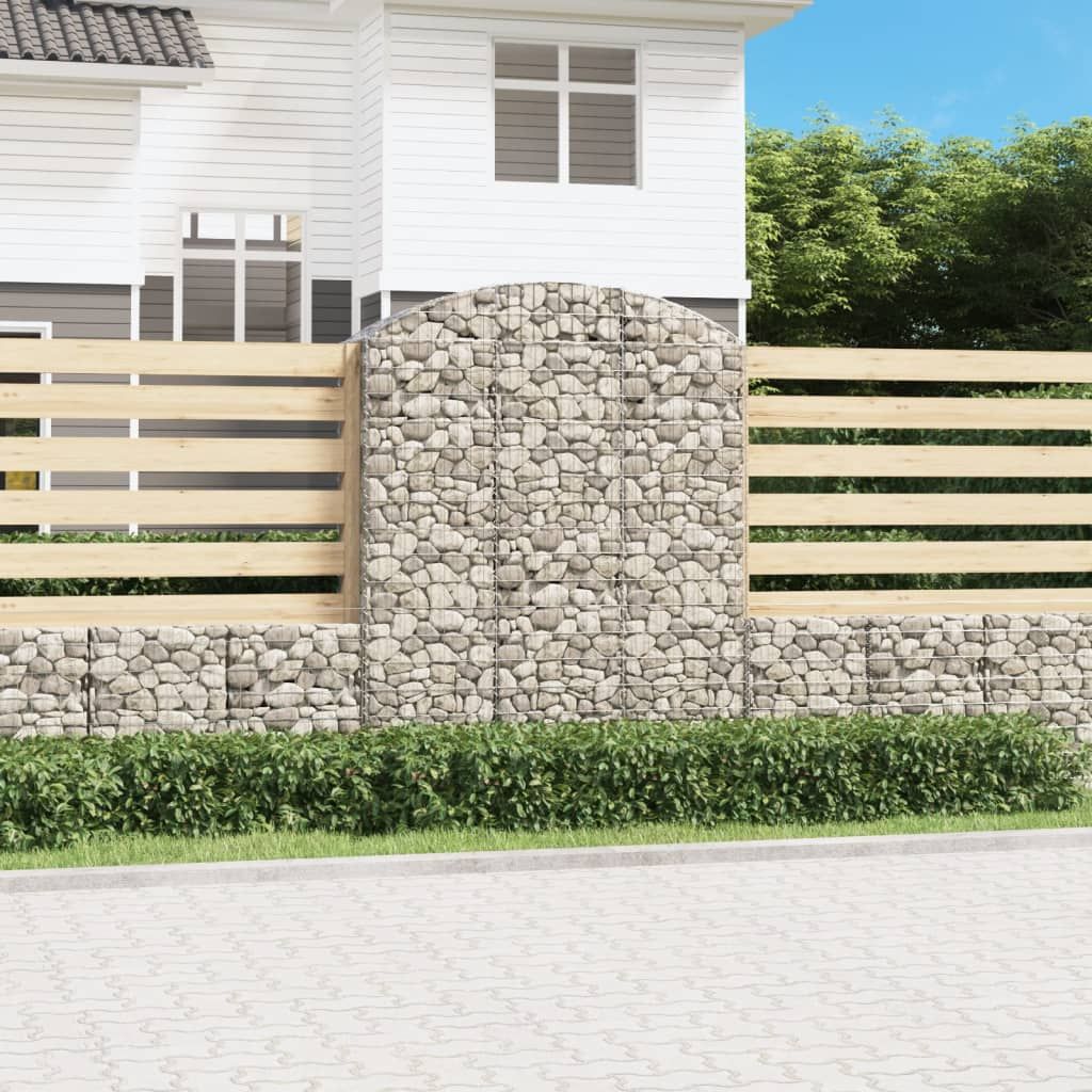 Cesto Gabbione ad Arco 150x50x180/200 cm Ferro Zincato vidaXL