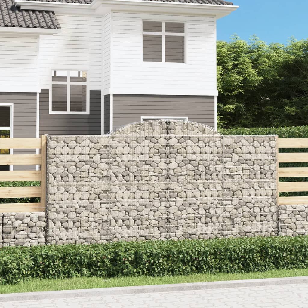Cesto Gabbione ad Arco 300x30x160/180 cm Ferro Zincato vidaXL
