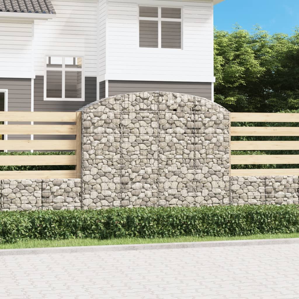 Cesto Gabbione ad Arco 200x50x160/180 cm Ferro Zincato vidaXL