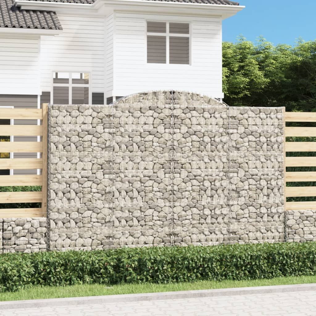 Cesto Gabbione ad Arco 300x50x200/220 cm Ferro Zincato vidaXL