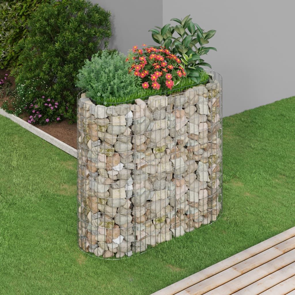 Gabbione con Letto Rialzato in Acciaio Zincato 120x50x100 cm vidaXL