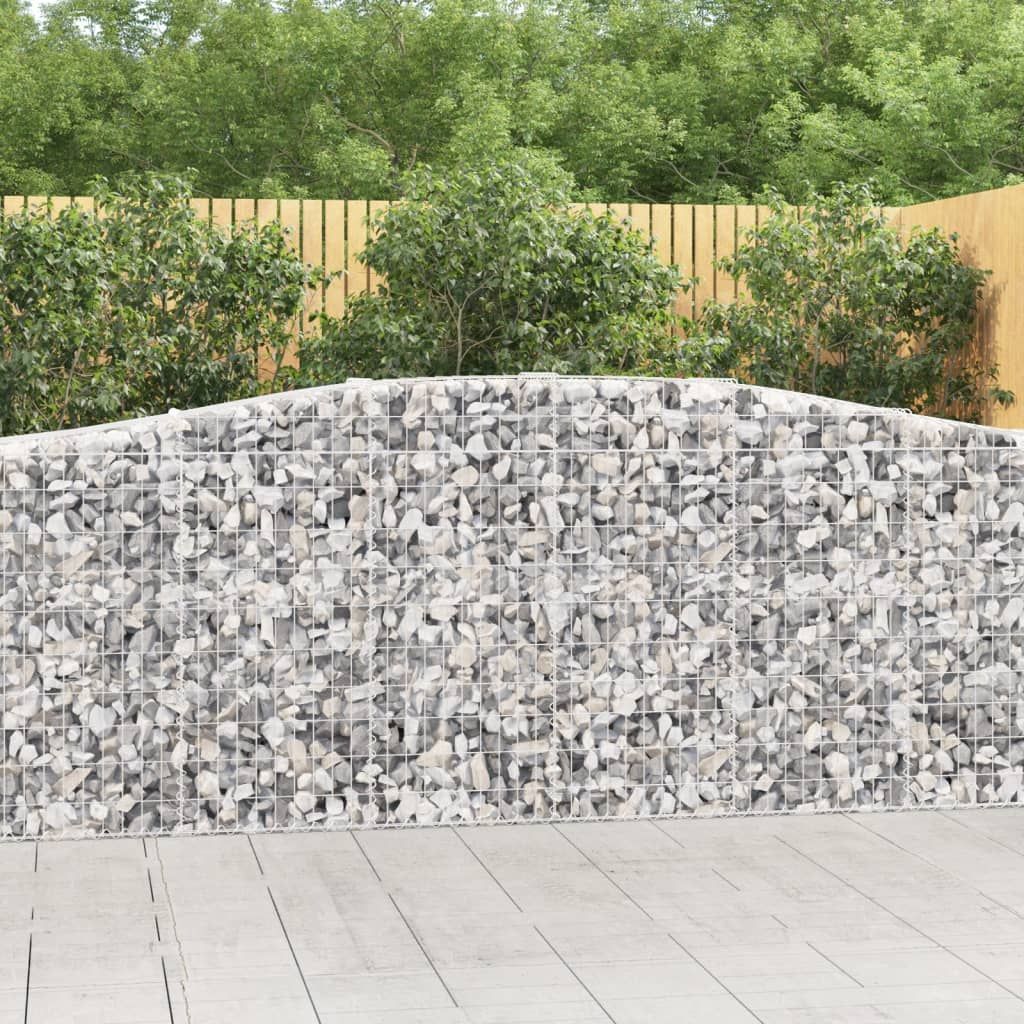 Cesto Gabbione ad Arco 400x50x100/120 cm Ferro Zincato vidaXL