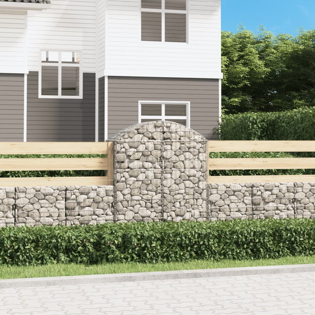 Cesto Gabbione ad Arco 100x50x120/140 cm Ferro Zincato vidaXL