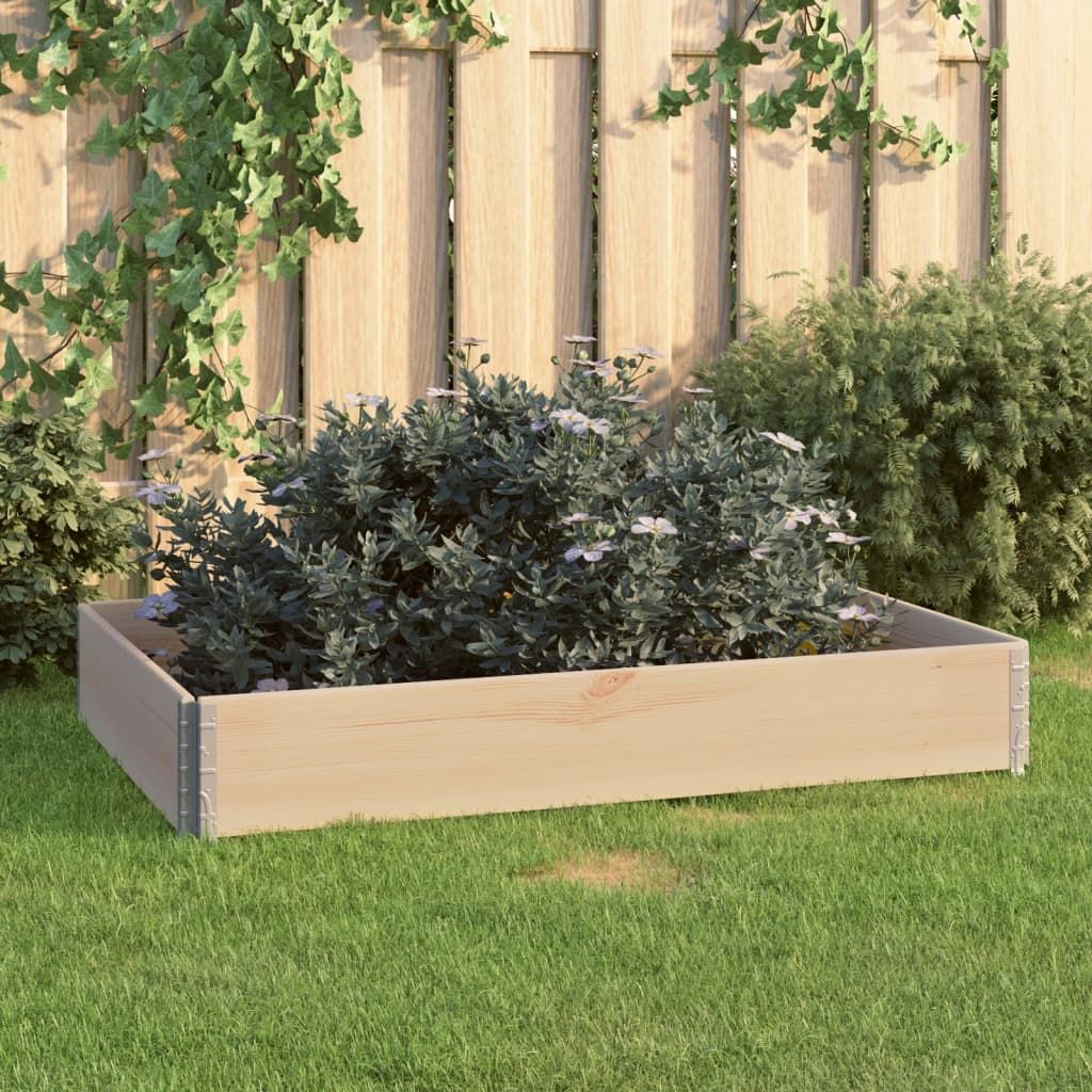 Fioriera Rialzata 80x120 cm in Legno Massello di Pino vidaXL