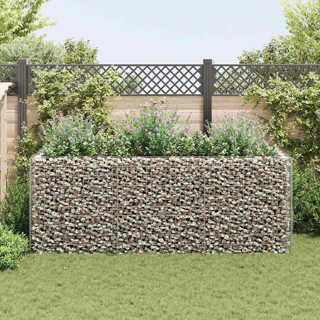 Gabbione Letto Rialzato da Giardino in Acciaio 270x90x100 cm vidaXL